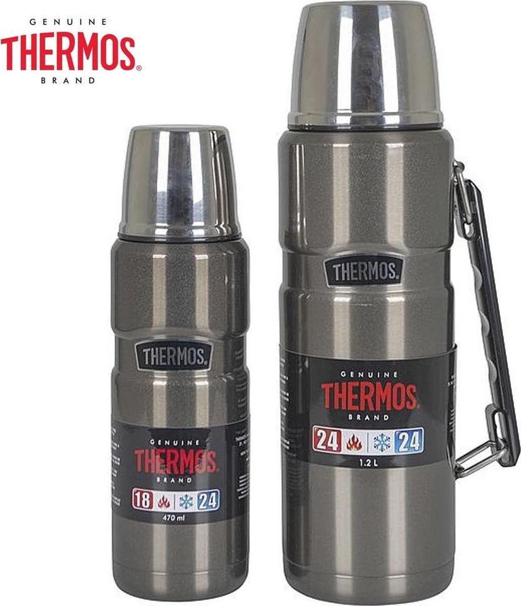 Thermos - Isoleerfles - King - Thermax - Grijs 4 Thermos - Isoleerfles - King - Thermax - Grijs - Afbeelding 4
