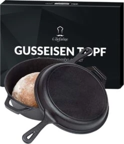 Chefarone Gietijzeren Pan - 2-in-1 Braadpan Inclusief Deksel - Geschikt Voor Alle Warmtebronnen -Keukenbenodigdheden Winkel 1034x1200 3