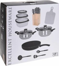 Excellent Houseware 18-delige Keukenset - RVS -Keukenbenodigdheden Winkel 1069x1200