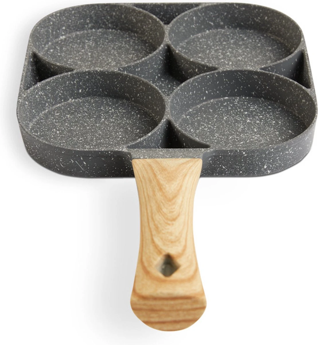 Magnani - Eierpan - 4 Bakplaten Van ⌀ 8 Cm - Voor Gas- En Elektrische Kookplaten - Aluminium - Houten Handvat - 38 X 18.7 X 2 Cm 7 Magnani - Eierpan - 4 Bakplaten Van ⌀ 8 Cm - Voor Gas- En Elektrische Kookplaten - Aluminium - Houten Handvat - 38 X 18.7 X 2 Cm - Afbeelding 7