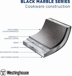 Westinghouse Hapjespan Inductie - Ø 28 Cm - Zwart Marmer - Met Deksel -Keukenbenodigdheden Winkel 1134x1200 2