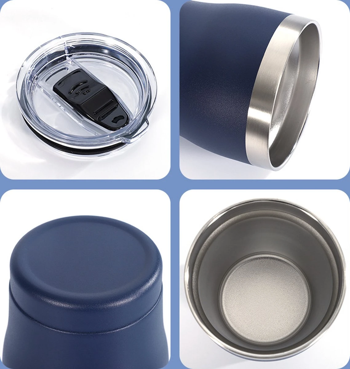 FLASKE Koffiebeker Coffee Cup - Night - 250ml - RVS Koffiebeker To Go Van 250ML 6 FLASKE Koffiebeker Coffee Cup - Night - 250ml - RVS Koffiebeker To Go Van 250ML - Afbeelding 6