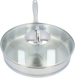 4goodz Dubbelwandige RVS Hapjespan Met Deksel 28 Cm - Zilver -Keukenbenodigdheden Winkel 1148x1200