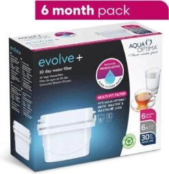 Aqua Optima Evolve+ Single Life - Wit - 6x 100 Liter -Keukenbenodigdheden Winkel 1165x1200