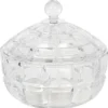 Merkloos Bonbonniere Met Deksel Ø 18*18 Cm Transparant Glas Rond Bonbonschaaltje Bonbonniere Kristal Decoratie Schaal