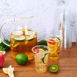 Bio Plastic Bekers - 140 Stuk(s) - 250 Ml - Transparant - Cups - Plastic Glazen - Kerst Servies -Keukenbenodigdheden Winkel 1198x1200 5