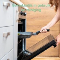 Coninx Grillpan 28CM - Steakpan - Afneembare Handgreep - PFAS-vrij - Grijs -Keukenbenodigdheden Winkel 1199x1200 4