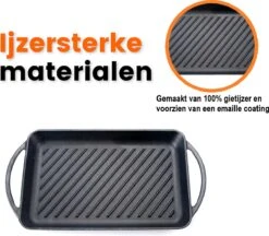 Kicinn Grillplaat - Gietijzer - Geëmailleerd - Incl. Accessoires - Ø 33 X 21.8 Cm (LxB) -Keukenbenodigdheden Winkel 1200x1050 1