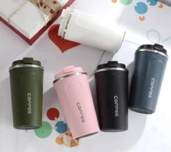 Koffiebeker To Go - RVS Thermosbeker - Drinkfles - Herbruikbare Koffiebeker - 500 Ml - Wit -Keukenbenodigdheden Winkel 1200x1070