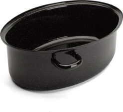 Emalia Geëmailleerde Braadpan Met Deksel 7L - Braadslede - Bakpan - Grillpan - Emaille - Zwart -Keukenbenodigdheden Winkel 1200x1099 2