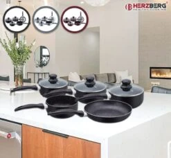 Herzberg HG-5003BK: 8 Pieces Marble Cookware Set - Black -Keukenbenodigdheden Winkel 1200x1109 2