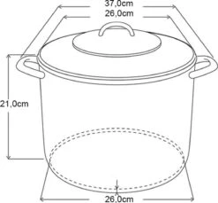 Michelino RVS Soeppan - 10 Liter - Vaatwasserbestendigd - Zilver 6 Michelino RVS Soeppan - 10 Liter - Vaatwasserbestendigd - Zilver -Keukenbenodigdheden Winkel 1200x1111 5