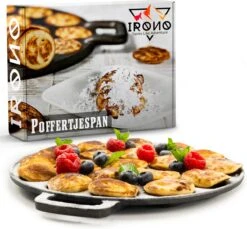 IRONO Poffertjespan Set - Incl. Doseerfles, Kwast En Vork - Poffertjespan Inductie En Electrisch - Poffertjesmaker 19 Poffertjes - Poffertjes Maken - Spuitfles - Cadeau Voor Mannen En Vrouwen -Keukenbenodigdheden Winkel 1200x1113 3