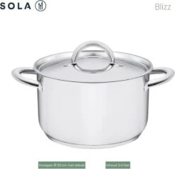 Sola Pannenset Blizz - 4 Delig - Ø Cm - Zilver - RVS - Sandwichbodem -Keukenbenodigdheden Winkel 1200x1160 3