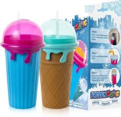 Frozen Magic Slushy Maker - Slush Puppy Maker - IJscrusher - Slush Puppy Beker - Slushy Puppy Maker - Slush Puppy Machine - Slush Maker - Slushy Cup - Tiktok - Blauw -Keukenbenodigdheden Winkel 1200x1161 1