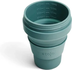 Stojo - Biggie Cup - 470 Ml - Herbruikbaar - Opvouwbaar - Groen -Keukenbenodigdheden Winkel 1200x1175 1