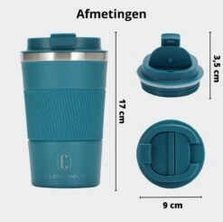 Castagnola Design RVS Koffiebeker To Go - Blauw - 380ml - Thermosbeker - Theebeker -Keukenbenodigdheden Winkel 1200x1191 6