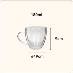 OTIX Dubbelwandige Koffieglazen - Koffiekopjes - 180 Ml - Set Van 4 - Transparant - Latte Macchiato Glazen -Keukenbenodigdheden Winkel 1200x1195 2