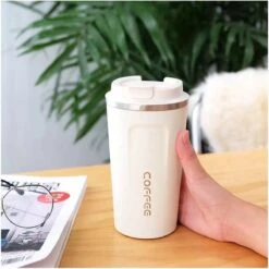 Koffiebeker To Go - RVS Thermosbeker - Drinkfles - Herbruikbare Koffiebeker - 500 Ml - Wit -Keukenbenodigdheden Winkel 1200x1198 11