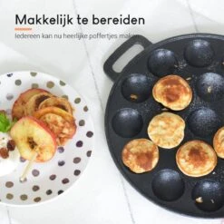 Ocina Poffertjespan– 19 Poffertjes – Poffertjesmaker – Poffertjespan Inductie – Poffertjespan Electrisch – Gietijzeren Pan – Inclusief Warmtebestendige Handvaten– Gratis Receptenboek -Keukenbenodigdheden Winkel 1200x1198 28