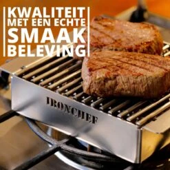 IRONCHEF Lavastenen Grill - Geschikt Voor Gasfornuis - Barbecue - BBQ - Grillplaat - Grilplaat - Bakplaat - Grillpan -Keukenbenodigdheden Winkel 1200x1200 1047