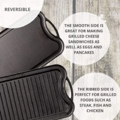 Nuovva Dubbelzijdig Gietijzeren Grillplaat - 50cm X 26cm 7 Nuovva Dubbelzijdig Gietijzeren Grillplaat - 50cm X 26cm -Keukenbenodigdheden Winkel 1200x1200 1052