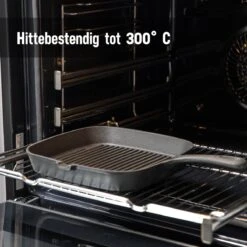 Daumonet Auguste Noir Gietijzeren Grillpan - Steakpan Zwart - PFAS & PFOA Vrij - Vierkant Met Schenktuit - 23,5 Cm - 2 Liter - Emaille - Alle Warmtebronnen - Elektrisch - Gas - Halogeen - Inductie - Keramisch -Keukenbenodigdheden Winkel 1200x1200 1077