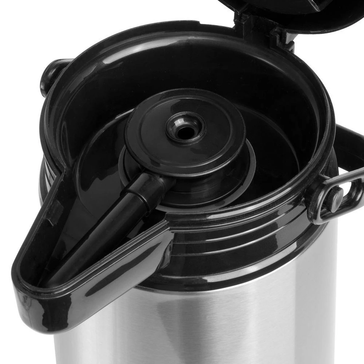 Basic Thermoskan Met Pomp - 1,8 Liter - RVS - Vaatwasserbestendig 2 Basic Thermoskan Met Pomp - 1,8 Liter - RVS - Vaatwasserbestendig - Afbeelding 2