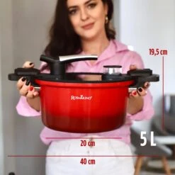 Rosmarino - Snelkookpan Met Glazen Deksel - Zwart - Ø24cm - 5 Liter - 100% PFAS & PFOA Vrij - Aluminium - Pressure Cooker - Non-stick Minerale Coating - Ergonomische Handgrepen - Geschikt Voor Alle Warmtebronnen 19 Rosmarino - Snelkookpan Met Glazen Deksel - Zwart - Ø24cm - 5 Liter - 100% PFAS & PFOA Vrij - Aluminium - Pressure Cooker - Non-stick Minerale Coating - Ergonomische Handgrepen - Geschikt Voor Alle Warmtebronnen -Keukenbenodigdheden Winkel 1200x1200 1260