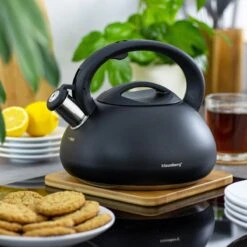 Fluitketel Waterkoker Mat Zwart 2.7 L ‘’Black Amethyst‘’ RVS – Inductie - Vatwasser -Keukenbenodigdheden Winkel 1200x1200 1386