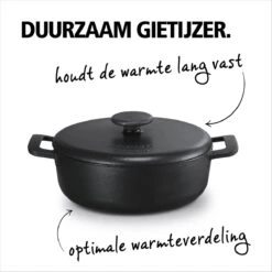 BRABANTIA THE DUTCH Gietijzeren Braadpan - Ø 28cm - MAT Zwart - Inductie -Keukenbenodigdheden Winkel 1200x1200 1463