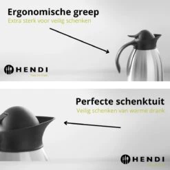 Hendi Thermoskan 2 Liter - Isoleerkan Met Drukknop - Zwart - Ø14,5x(H)26cm -Keukenbenodigdheden Winkel 1200x1200 149