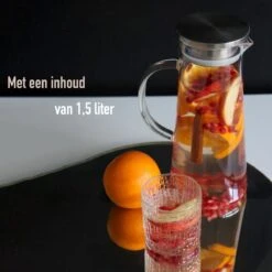 MÊZON® Schenkkan - Glazen Waterkan - Waterkaraf Voor Fruitwater - Multifunctionele Decanteer Karaf - Kan Met Deksel - 1.5L Capaciteit 12 MÊZON® Schenkkan - Glazen Waterkan - Waterkaraf Voor Fruitwater - Multifunctionele Decanteer Karaf - Kan Met Deksel - 1.5L Capaciteit -Keukenbenodigdheden Winkel 1200x1200 193