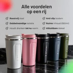 Triple J® Koffiebeker To Go - Thermosbeker - BPA & Lekvrij - 510ml - Groen -Keukenbenodigdheden Winkel 1200x1200 201