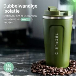 Triple J® Koffiebeker To Go - Thermosbeker - BPA & Lekvrij - 510ml - Groen -Keukenbenodigdheden Winkel 1200x1200 206