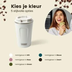 LaCardia Koffiebeker To Go Premium Wit – Thermosbeker – Theebeker – 380ML – Herbruikbaar -Keukenbenodigdheden Winkel 1200x1200 230