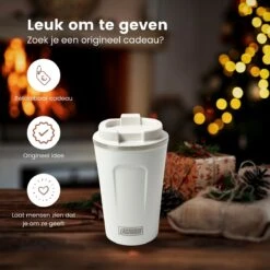 LaCardia Koffiebeker To Go Premium Wit – Thermosbeker – Theebeker – 380ML – Herbruikbaar -Keukenbenodigdheden Winkel 1200x1200 232