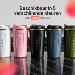 Triple J® Koffiebeker To Go - Thermosbeker - BPA & Lekvrij - 510ml - Blauw -Keukenbenodigdheden Winkel 1200x1200 314