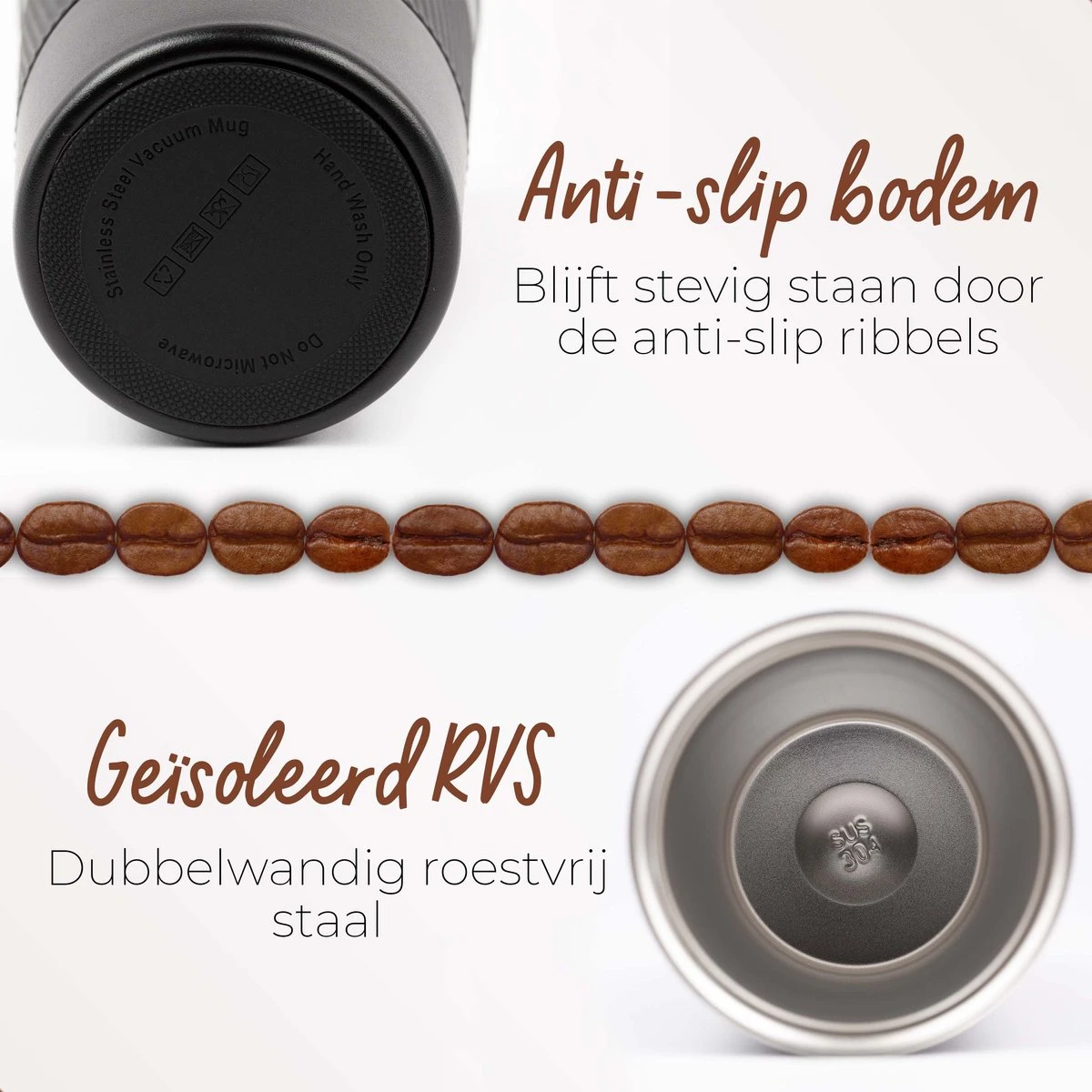 SIP !T® Premium RVS Koffiebeker To Go Thermosbeker – 380 ML – Herbruikbare Koffie & Theebeker – Lekvrij – Zwart - Valentijn 6 SIP !T® Premium RVS Koffiebeker To Go Thermosbeker – 380 ML – Herbruikbare Koffie & Theebeker – Lekvrij – Zwart - Valentijn - Afbeelding 6