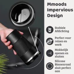 Mmoods Thermosbeker Voor Koffie En Thee 380ml - Koffiebeker To Go - Reisbeker Voor Auto - Herbruikbare Drinkfes Voor Warme En Koude Dranken - Ecologische Thermoskan Zwart Geschenk 12 Mmoods Thermosbeker Voor Koffie En Thee 380ml - Koffiebeker To Go - Reisbeker Voor Auto - Herbruikbare Drinkfes Voor Warme En Koude Dranken - Ecologische Thermoskan Zwart Geschenk -Keukenbenodigdheden Winkel 1200x1200 345