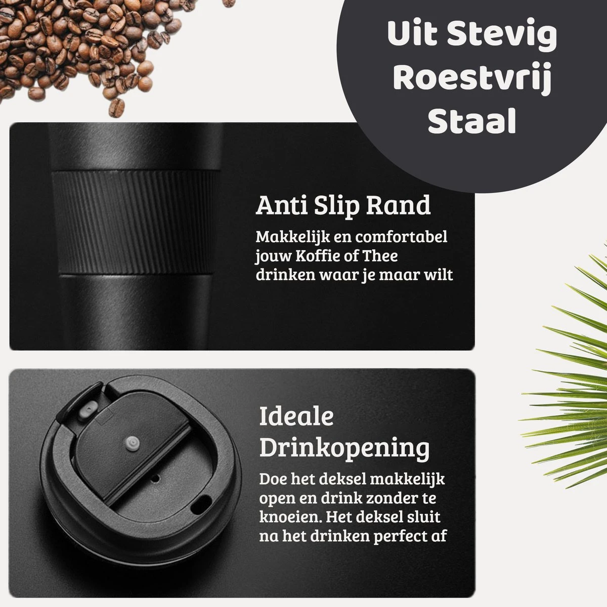 Mmoods Thermosbeker Voor Koffie En Thee 380ml - Koffiebeker To Go - Reisbeker Voor Auto - Herbruikbare Drinkfes Voor Warme En Koude Dranken - Ecologische Thermoskan Zwart Geschenk 5 Mmoods Thermosbeker Voor Koffie En Thee 380ml - Koffiebeker To Go - Reisbeker Voor Auto - Herbruikbare Drinkfes Voor Warme En Koude Dranken - Ecologische Thermoskan Zwart Geschenk - Afbeelding 5