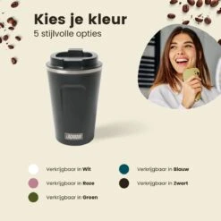 LaCardia Koffiebeker To Go Premium Zwart – Thermosbeker – Theebeker – 380ML – Herbruikbaar 13 LaCardia Koffiebeker To Go Premium Zwart – Thermosbeker – Theebeker – 380ML – Herbruikbaar -Keukenbenodigdheden Winkel 1200x1200 356