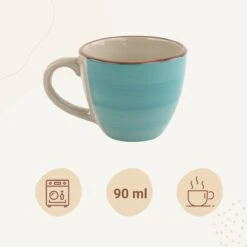 Orange85 Espresso Kopjes - Koffie - Set Van 6 - Meerdere Kleuren - 100 Ml - Aardewerk - Glazen - Met Oor - Koffiekopjes -Keukenbenodigdheden Winkel 1200x1200 555