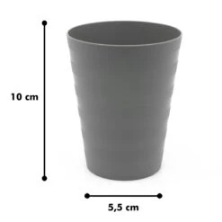 In Round Herbruikbare Plastic Drink Bekers – 10 Stuks – Grijs -Keukenbenodigdheden Winkel 1200x1200 596