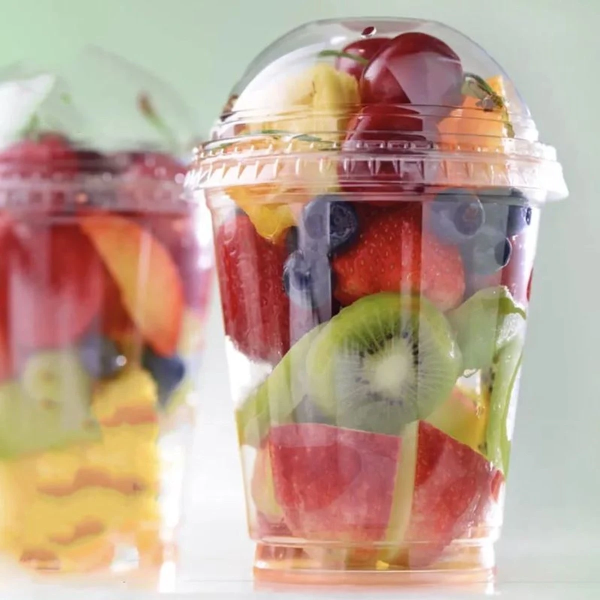 Smoothie Bekers - 100 Stuk(s) - 300 Ml - To Go - Incl Open Deksel - Transparant - Royal WM - Kerst Servies 5 Smoothie Bekers - 100 Stuk(s) - 300 Ml - To Go - Incl Open Deksel - Transparant - Royal WM - Kerst Servies - Afbeelding 5