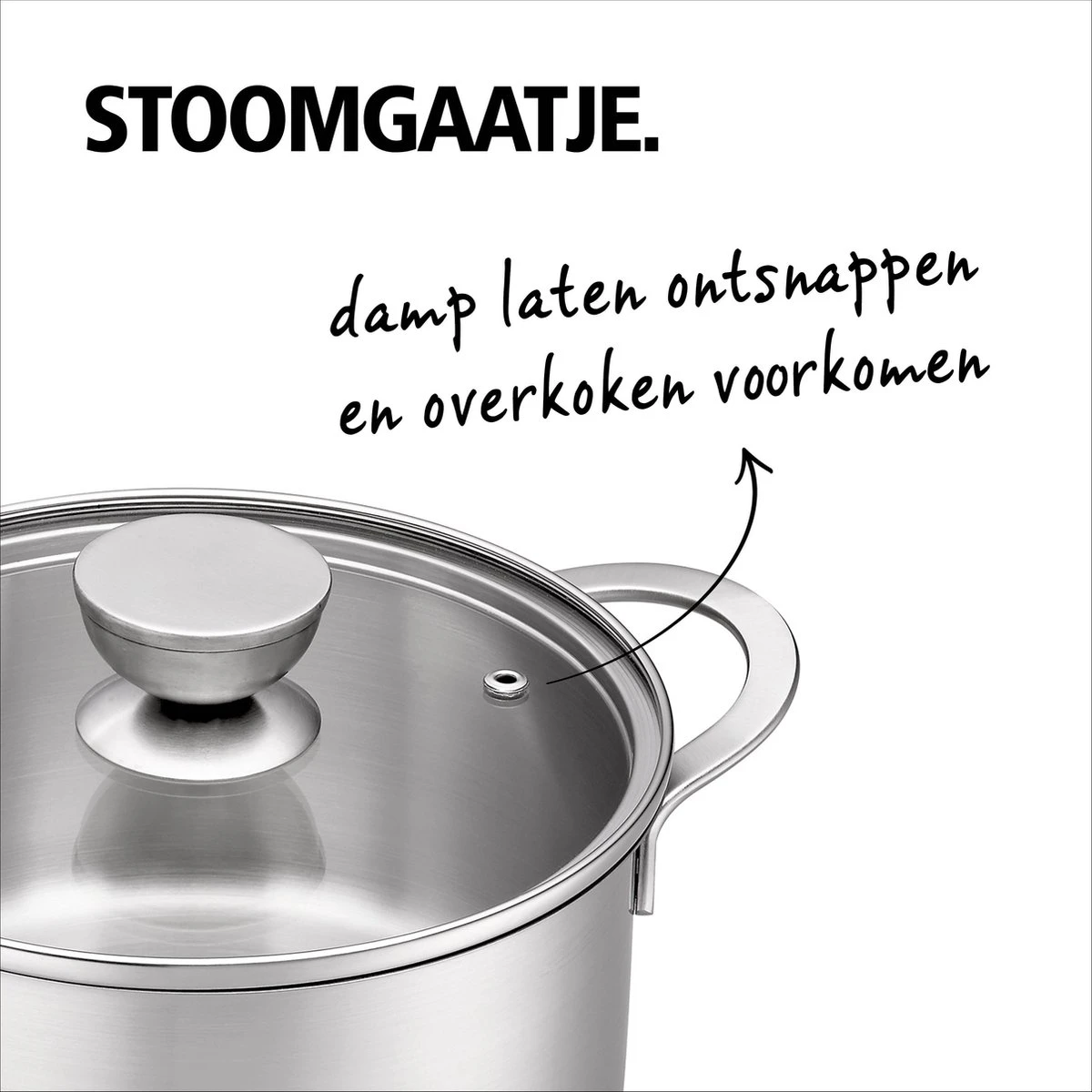 Brabantia Futura Kookpannenset - 4 Delig - RVS 5 Brabantia Futura Kookpannenset - 4 Delig - RVS - Afbeelding 5