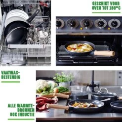 GreenChef Vintage Wokpan 28cm/3.7L - Zwart - Inductie - PFAS-vrij -Keukenbenodigdheden Winkel 1200x1200 730