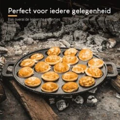 Ocina Poffertjespan– 19 Poffertjes – Poffertjesmaker – Poffertjespan Inductie – Poffertjespan Electrisch – Gietijzeren Pan – Inclusief Warmtebestendige Handvaten– Gratis Receptenboek -Keukenbenodigdheden Winkel 1200x1200 813
