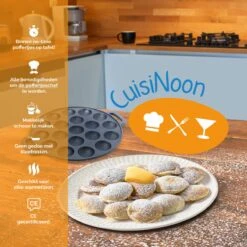 CuisiNoon® Poffertjespan Premium - Complete Poffertjesmaker Set - Inclusief Bakboek -Keukenbenodigdheden Winkel 1200x1200 819