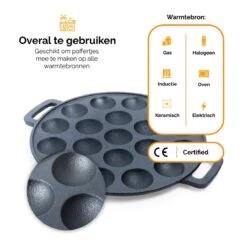 CuisiNoon® Poffertjespan Premium - Complete Poffertjesmaker Set - Inclusief Bakboek -Keukenbenodigdheden Winkel 1200x1200 821